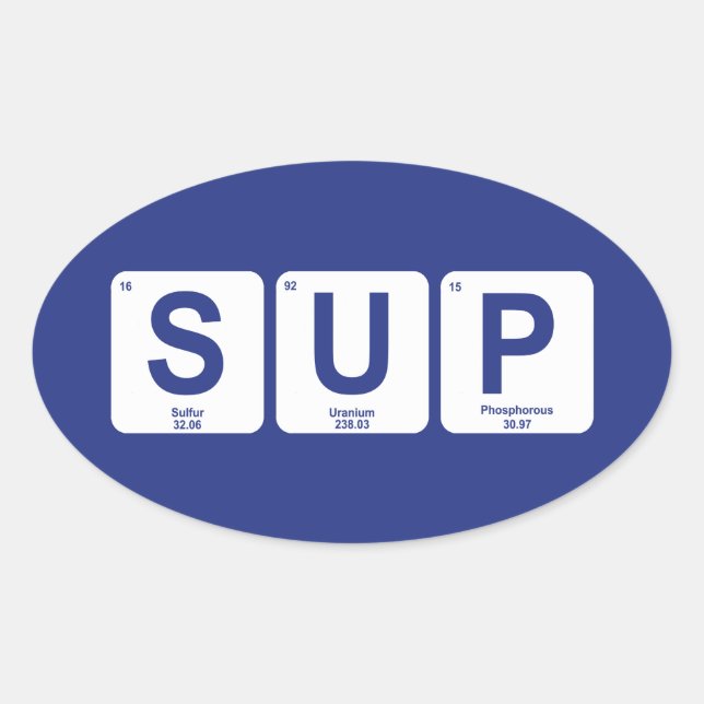 Stand Up Paddleboarding Oval Sticker (Front)