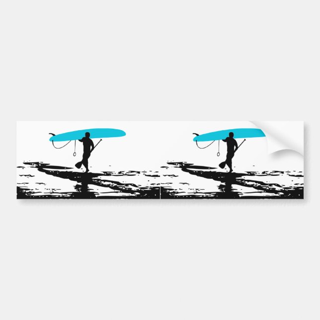 Stand Up Paddleboarding Session Over (2 Up) Bumper Sticker (Front)