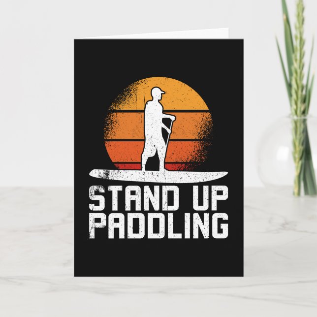 Stand-Up-Paddling Paddleboarder Card (Front)