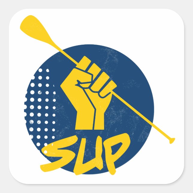 Stand Up Paddling Power Square Sticker (Front)