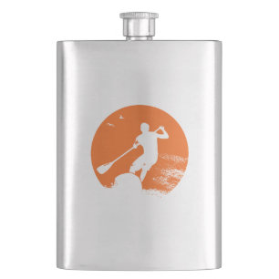 Stand Up Paddling Surfer Hip Flask
