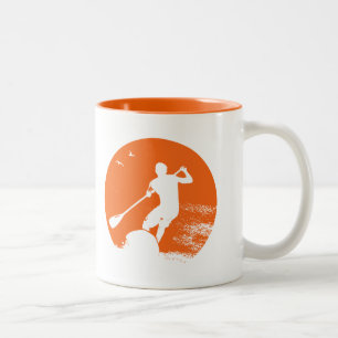 Stand Up Paddling Surfer Two-Tone Coffee Mug