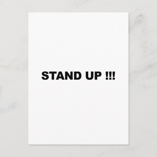 STAND UP! POSTCARD (Front)
