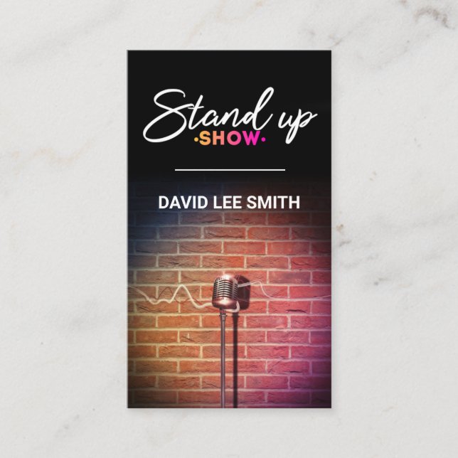 Stand up show business card (Front)