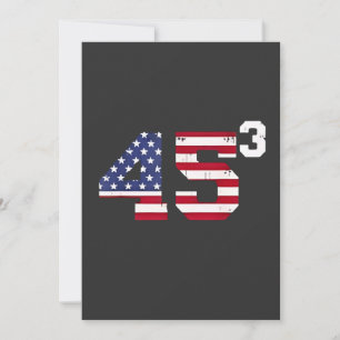 Stand With 45 Pro Trump USA Flag 4th of July  Invitation
