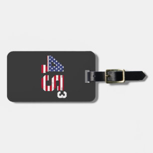 Stand With 45 Pro Trump USA Flag 4th of July  Luggage Tag