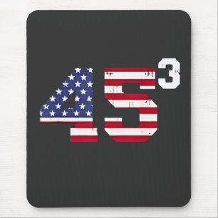 Stand With 45 Pro Trump USA Flag 4th of July  Mouse Pad