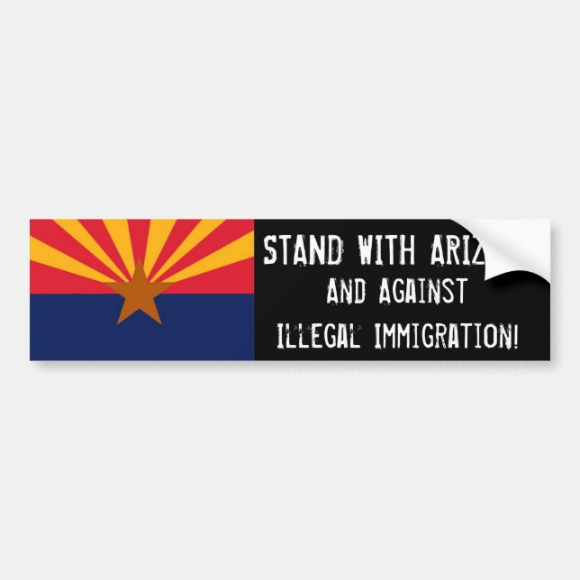 STAND WITH ARIZONA BUMPER STICKER (Front)