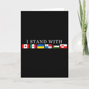 Stand With Canada Green Mexico Panama Gaza Ukraine Card