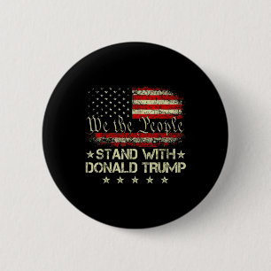 Stand With Donald Trump 2024 Support Take America  2 Inch Round Button
