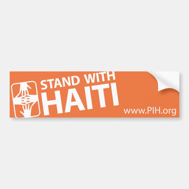 STAND WITH HAITI bumper sticker (Front)