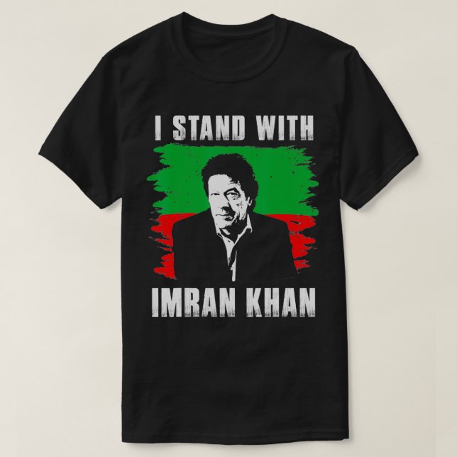 Stand With Imran Khan PTI Party Pakistan Support F T-Shirt (Design Front)