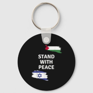 Stand With Peace. Israel Palestine Shirt. Say No T Keychain