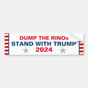 STAND WITH TRUMP 2024 BUMPER STICKER