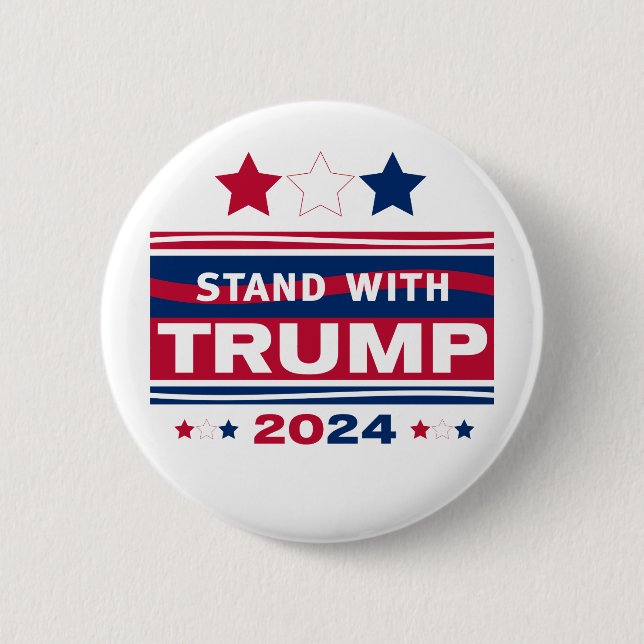 Stand with Trump~2024~MAGA 2 Inch Round Button (Front)