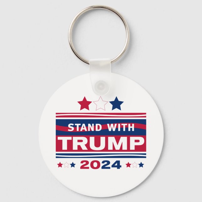Stand with Trump~2024~MAGA Keychain (Front)