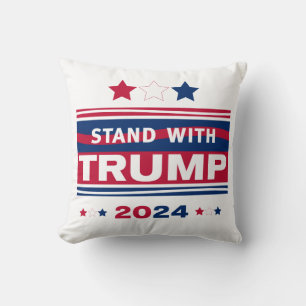 Stand with Trump~2024~MAGA Throw Pillow