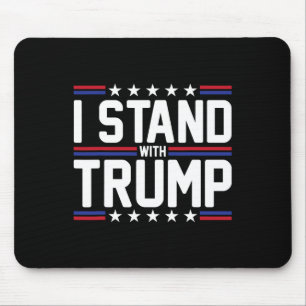 Stand With Trump American Flag Usa Trump Supporter Mouse Pad