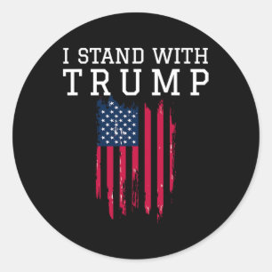 Stand With Trump Pro Trump Supporter Classic Round Sticker