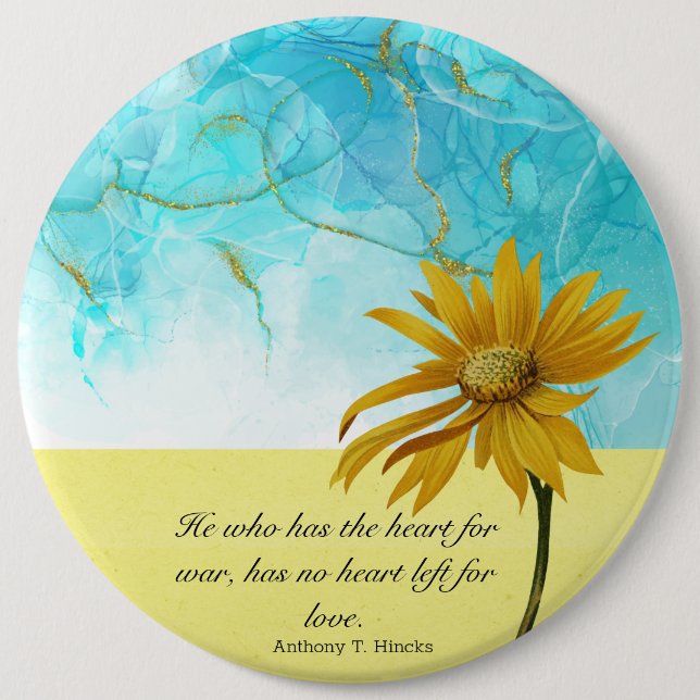 Stand With Ukraine  6 Inch Round Button (Front)