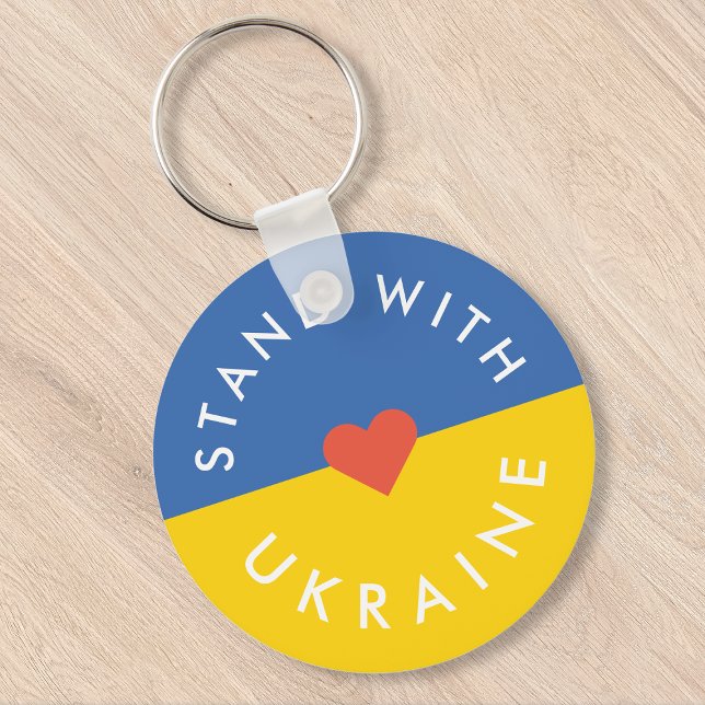Stand with Ukraine Anti War Protest Ukrainian Flag Keychain (Creator Uploaded)