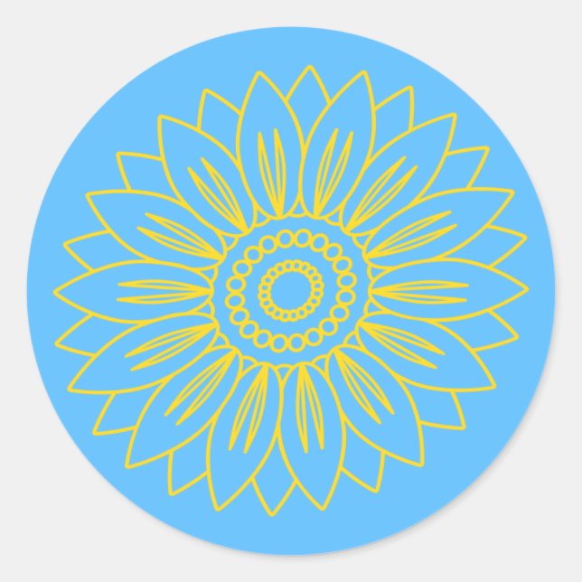 Stand with Ukraine Classic Round Sticker (Front)