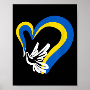 Stand With Ukraine Dove World Peace Strong Ukraini Poster
