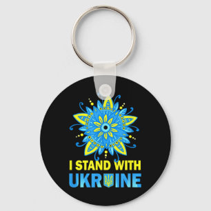 Stand With Ukraine Flag Anti-putin No To War Ukrai Keychain