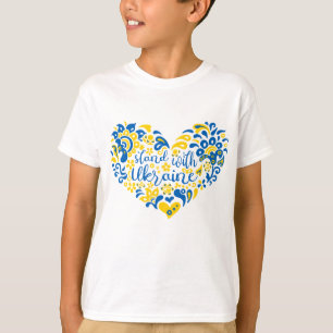 Stand with Ukraine heart  T-Shirt