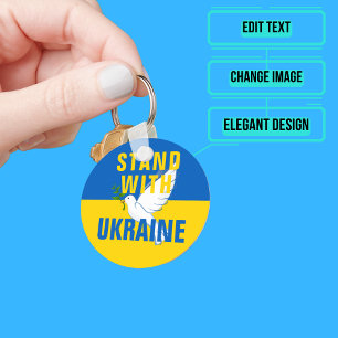 Stand With Ukraine Keychain