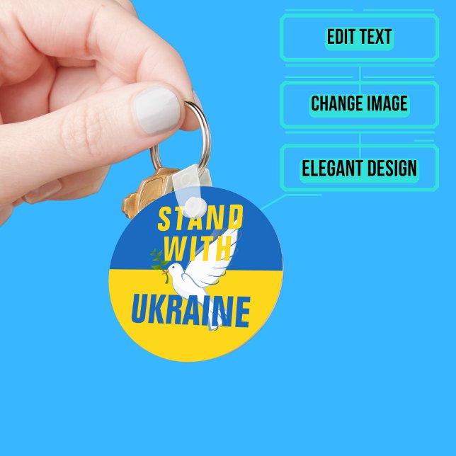 Stand With Ukraine Keychain (Please enjoy our design and see the others in the collection.)