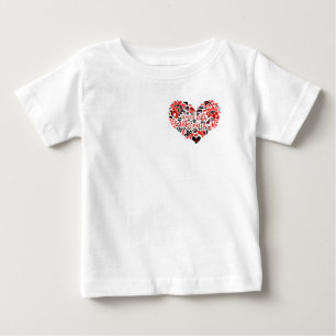 Stand with Ukraine lettering and heart Baby T-Shirt