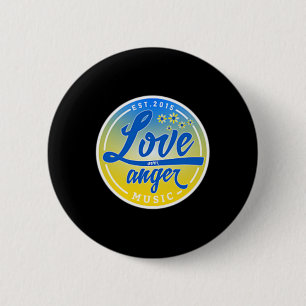 Stand With Ukraine Love Over Anger Music 1  2 Inch Round Button