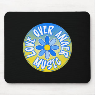 Stand With Ukraine Love Over Anger Music 3 Mouse Pad