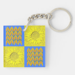 Stand with Ukraine pattern Keychain