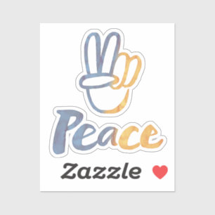 Stand With Ukraine - PEACE Symbol V-Sign Freedom