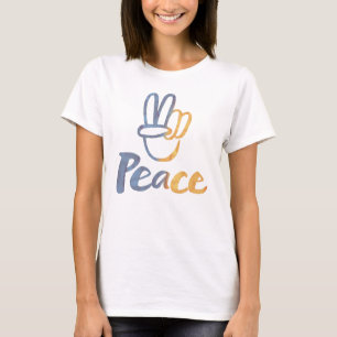 Stand With Ukraine - PEACE Symbol v-Sign Freedom T T-Shirt