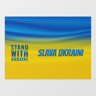 Stand with Ukraine Slava Ukraini Glory to Ukraine Window Cling