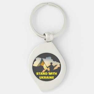 Stand with Ukraine – Support & Solidarity  Keychain