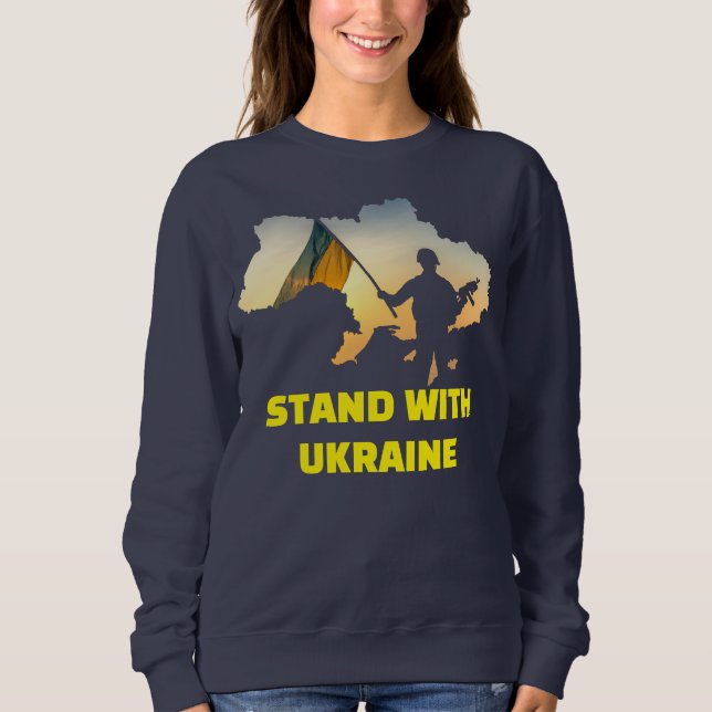 Stand with Ukraine – Support & Solidarity Sweatshirt (Front)