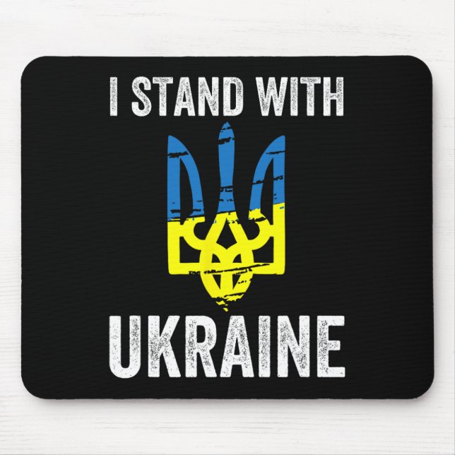 Stand With Ukraine Support Ukraine Resist Protest  Mouse Pad (Front)