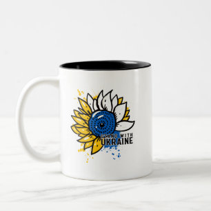 Stand with Ukraine Two-Tone Coffee Mug