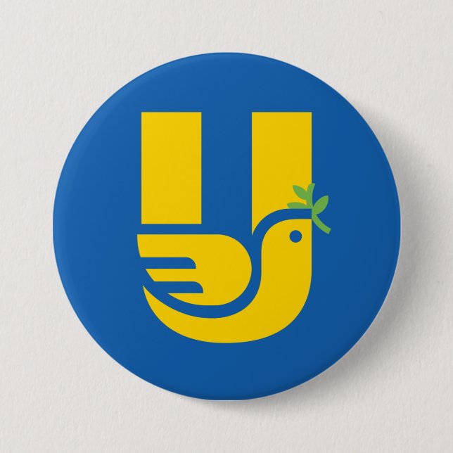 Stand With Ukraine | UA Peace Button (Front)
