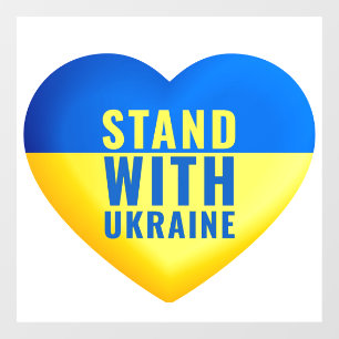 Stand with Ukraine. UKRAINE support. Window Cling