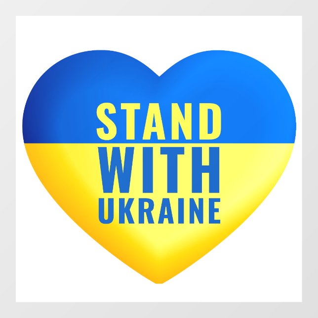 Stand with Ukraine. UKRAINE support. Window Cling (Sheet)