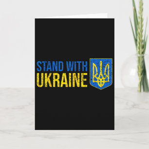 Stand With Ukraine Ukrainian Flag Coat-of-arms Ukr Card