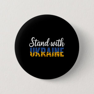 Stand With Ukraine Ukrainian Flower Sunflower  2 Inch Round Button