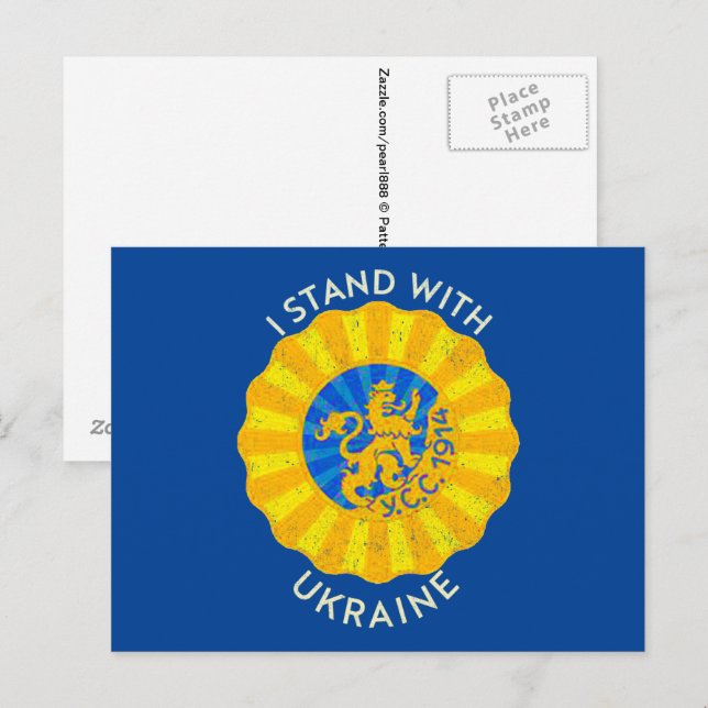 Stand With Ukraine, Ukrainian Sich Rifleman Postcard (Front/Back)