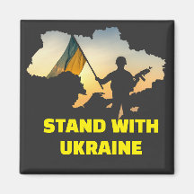 Stand with Ukraine with map 