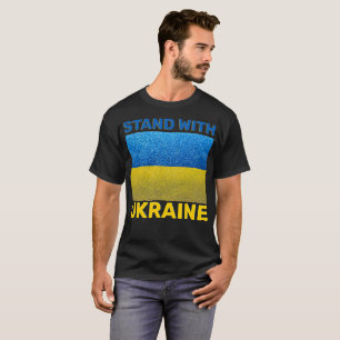 Stand with Ukraine World Peace Ukrainian Glitter T-Shirt